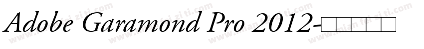 Adobe Garamond Pro 2012字体转换